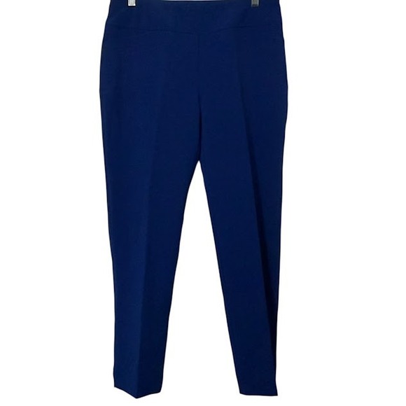 IBKUL Pants - IBKUL Royal Blue Stretch Tummy Control Ankle Performance Pants Womens 10